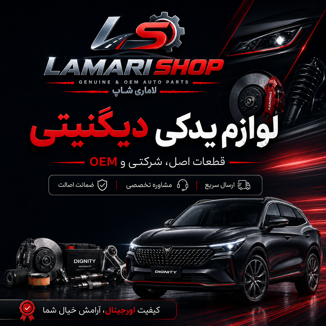 لوازم یدکی دیگنیتی